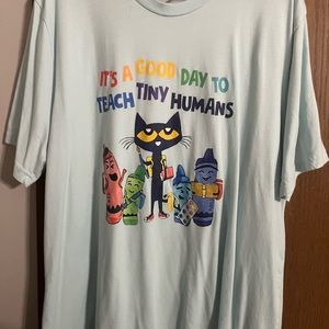 Pete the Cat teacher shirt 2x